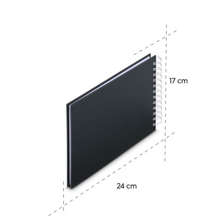 Hama  Fine Art  spirale NewBlack 24x17 50 pagine bianche  9830