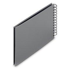 Hama  Fine Art  spirale grigio 24x17 50 pagine nere 9839 2