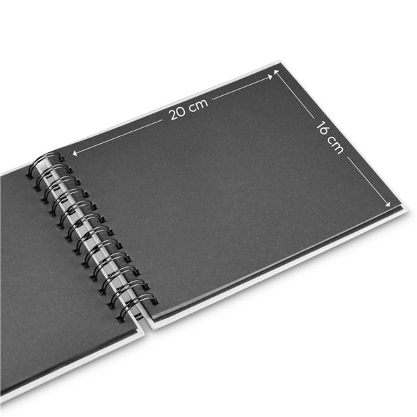 Hama  Fine Art  spirale grigio 24x17 50 pagine nere 9839