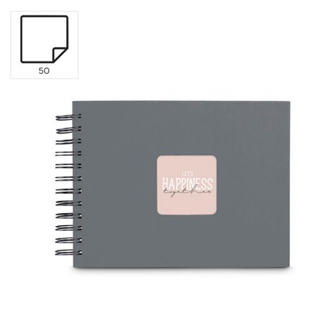 Hama  Fine Art  spirale grigio 24x17 50 pagine nere 9839