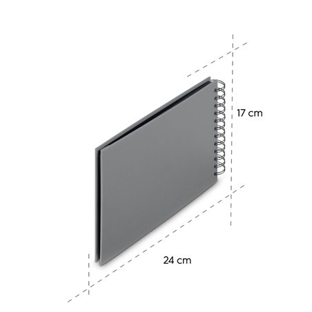 Hama  Fine Art  spirale grigio 24x17 50 pagine nere 9839