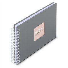 Hama  Fine Art  spirale grigio 24x17 50 pagine bianche   9836