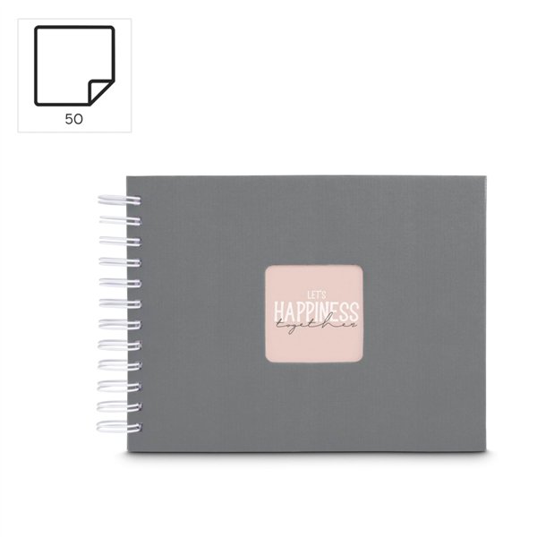 Hama  Fine Art  spirale grigio 24x17 50 pagine bianche   9836