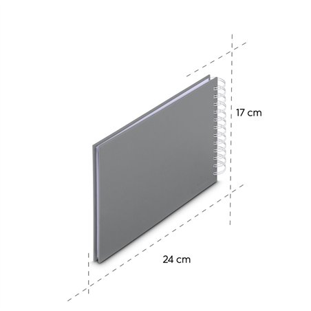Hama  Fine Art  spirale grigio 24x17 50 pagine bianche   9836
