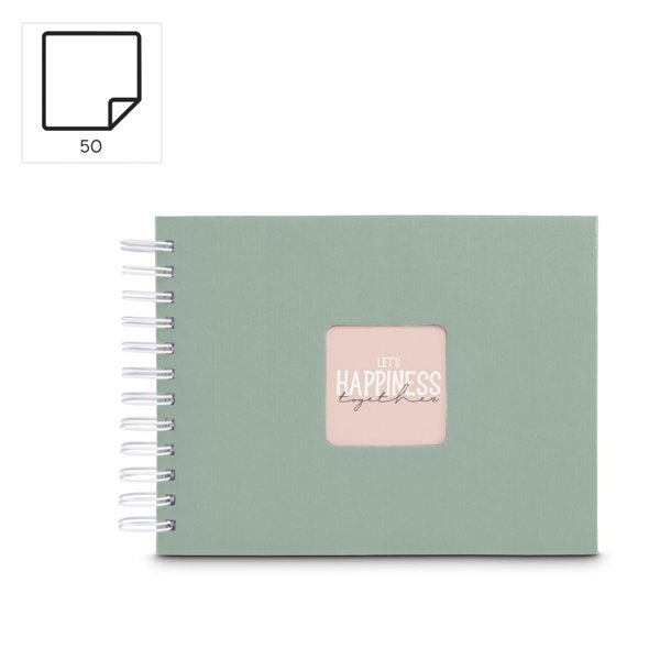 Hama  Fine Art  spirale salvia 24x17 50 pagine bianche  9866