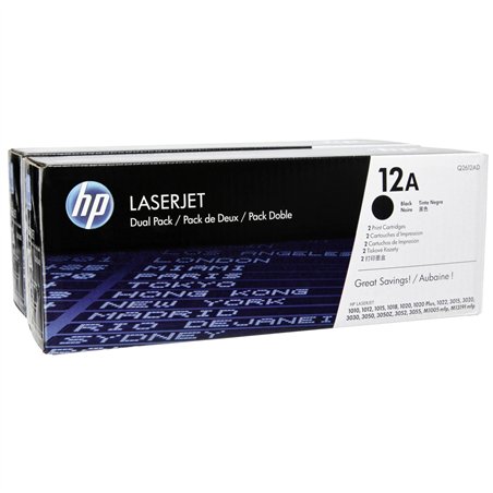HP Toner Q 2612 AD nero     A 12 pacco doppio