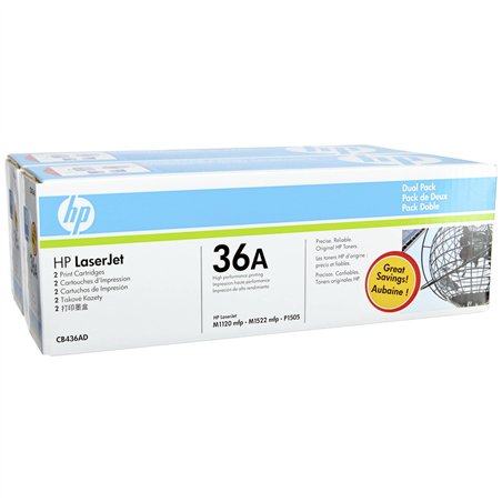 HP Toner CB 436 AD nero 36 A pacco doppio