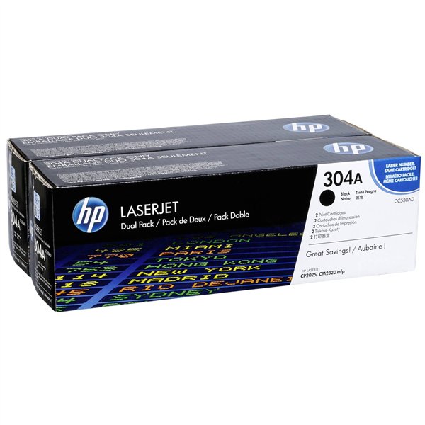 HP cartuccia CC 530 AD nero pacco doppio