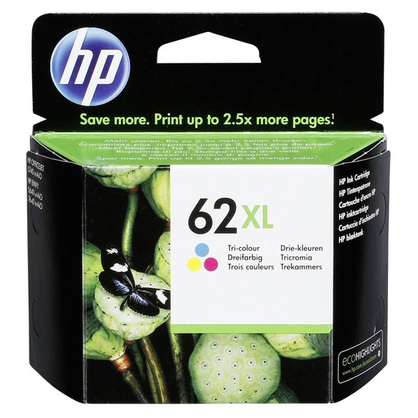 HP C2P07AE cartuccia 3 colori No. 62 XL