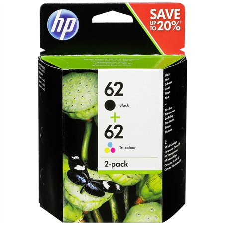 HP N9J71AE Combo 2-Pack BK/Color No. 62