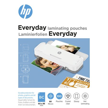 HP Everyday fogli di laminazione Visit 80 Micron, 100 pz.