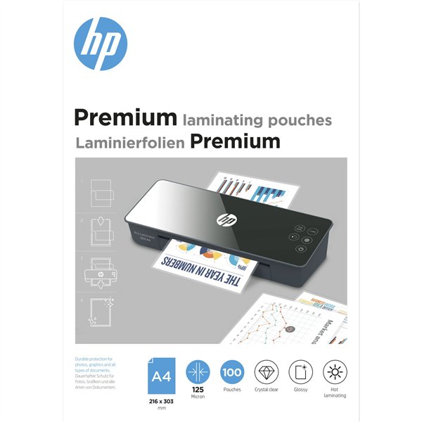 HP Premium Fogli di laminazione A4 125 Micron