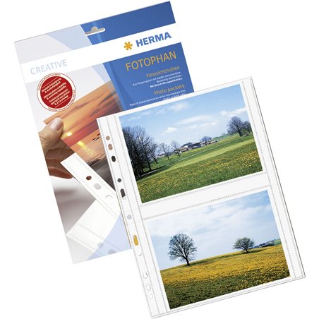 Herma fotophan 13x18 orizzontale bianco 250 fogli            7564