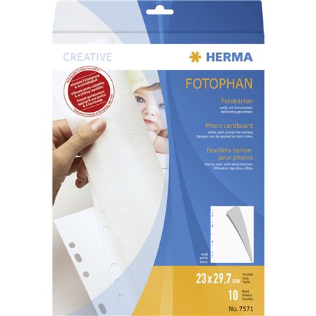 Herma Fotokarton bianco 10 fogli                    7571
