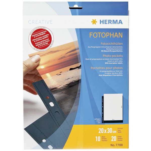 Herma fotophan 20x30 nero 10 fogli 7788