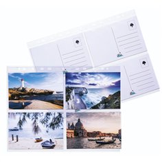 Herma custodie cartoline l10x15 10x4 fogli trasparenti 7695 2