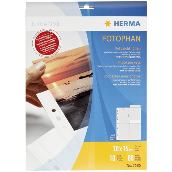 Herma fotophan 10x15 verticale 10 fogli                    7585