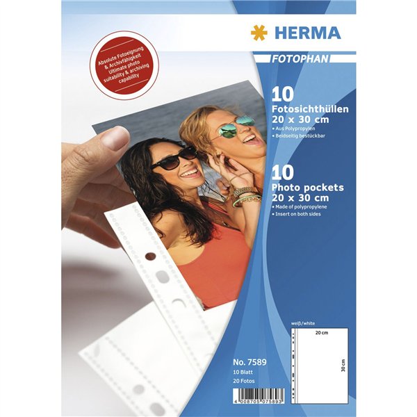Herma fotophan 20x30 10 fogli bianchi 7589