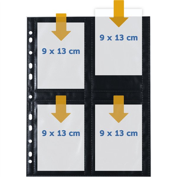 Herma fotophan 9x13 10 fogli neri 7783