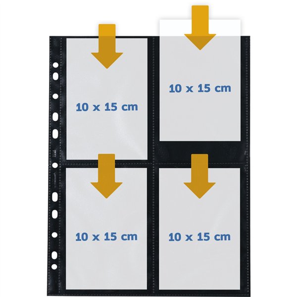Herma fotophan 10x15 10 fogli neri 7785