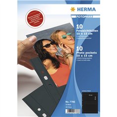 Herma fotophan 10x15 traverso 10 fogli nero 7786
