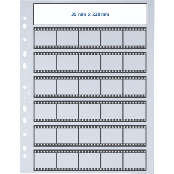Herma Negative pockets da 5pz. PP chiaro       25 fogli    7761