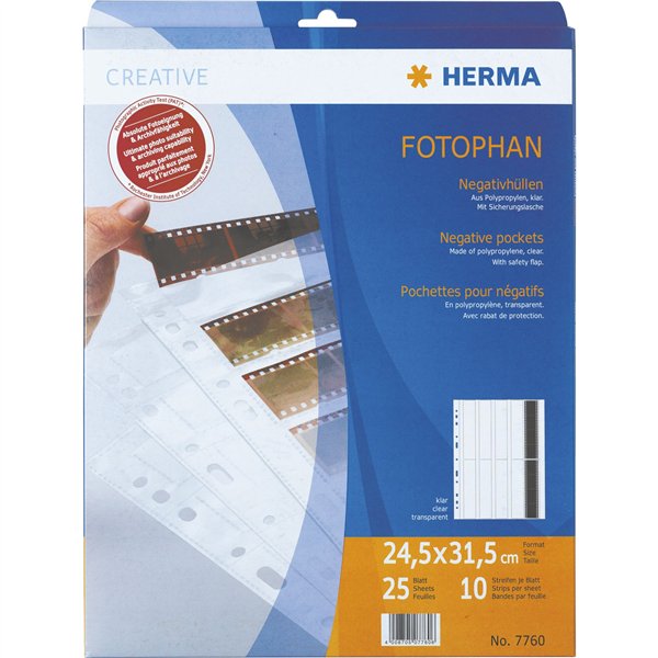 Herma negative KB strisce a 4 PP chiaro       25 fogli    7760