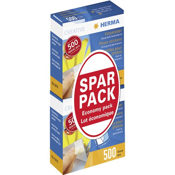 1x20 Herma adesivi per foto 2x500 pz. pacco doppio