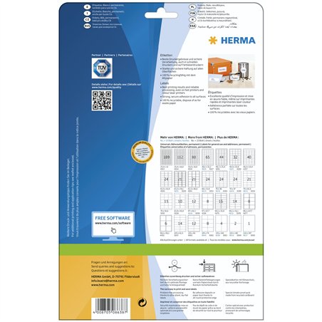 Herma etichette 70x36 bianco 10 fogli DIN A4 240 pezzi   8638
