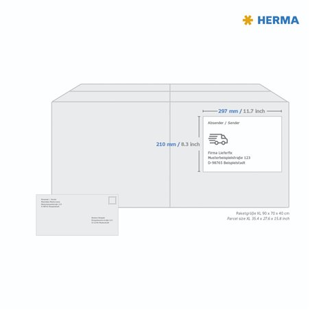 Herma etich. bianche 210X297 50 f. DIN A4 50 pezzi 9501