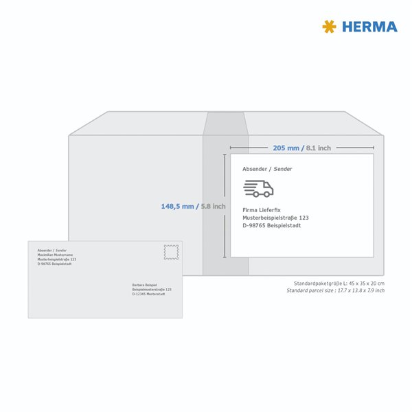 Herma Prem. etich. ind.148,5x205 400 fogli A5 400 pezzi 8690