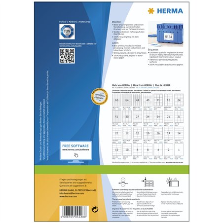 Herma Prem. etichette 210x297 100 p. DIN A4 100 pezzi 4428