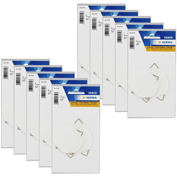 10x1 Herma gancio per foto    45 idrosolubile gommato      5749
