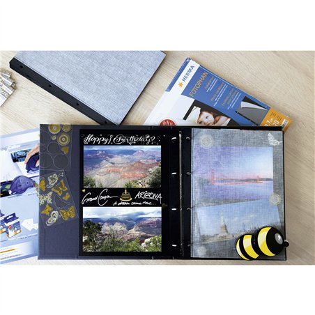 Herma cartoncino da foto nero 20 fogli 7577