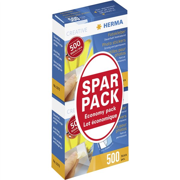 Herma Fotokleber pacco doppio 2x500 pezzi Sparpack 1075
