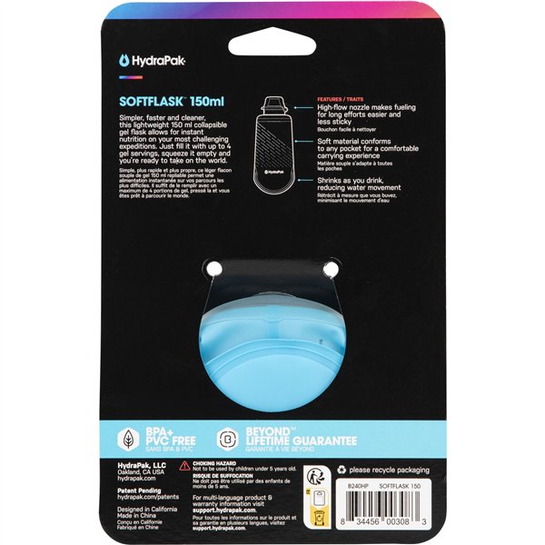 Hydrapak Softflask 150ml borraccia pieghevole blu