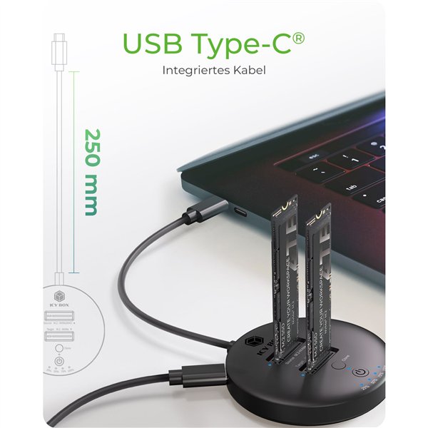 ICY BOX IB-1612MCL-C31 DockingStation M.2 NVMe&SATA SSD