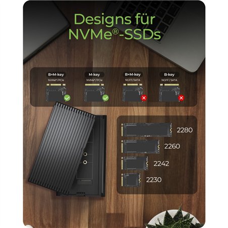 ICY BOX IB-1920M-C42 M.2 NVMe allogg. con USB4