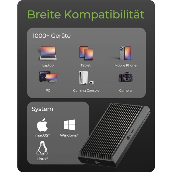 ICY BOX IB-1920M-C42 M.2 NVMe allogg. con USB4