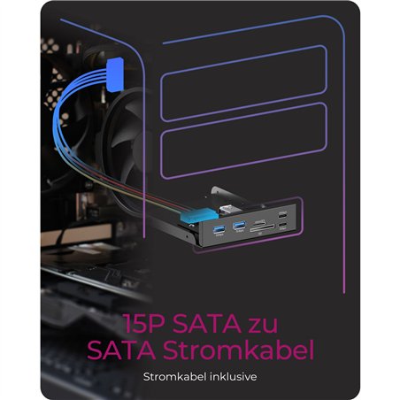 ICY BOX IB-HUB1419-i3 Front panel for 3.5  bay