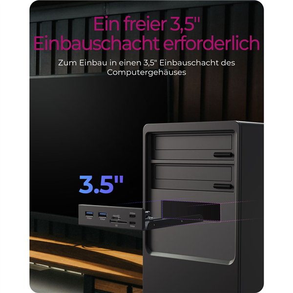 ICY BOX IB-HUB1419-i3 Front panel for 3.5  bay