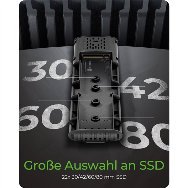 ICY BOX IB-1808MCT-CU31 USB-C M.2 NVMe & SATA SSD alloggiam.