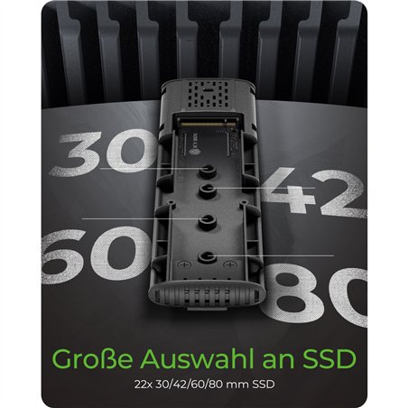 ICY BOX IB-1808MCT-CU31 USB-C M.2 NVMe & SATA SSD alloggiam.