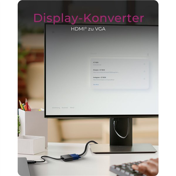 ICY BOX IB-AC502a HDMI A-Typ zu VGA Adapter
