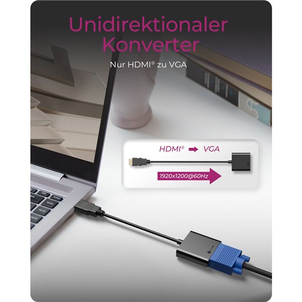 ICY BOX IB-AC502a HDMI A-Typ zu VGA Adapter