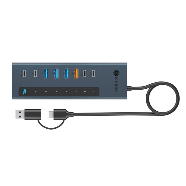 ICY BOX IB-HUB1743-CPD 9 in 1 HUB con PD e USB-C/USB-A