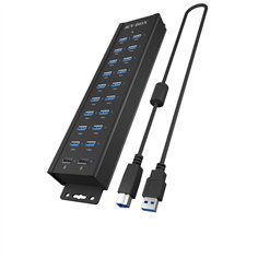 ICY BOX IB-HUB1720-U3 18+2 Port USB Hub, 96W Aliment.