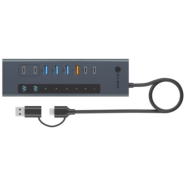 ICY BOX IB-HUB1742CR-C2PD 11-in-1 HUB mit PD & Cardreader