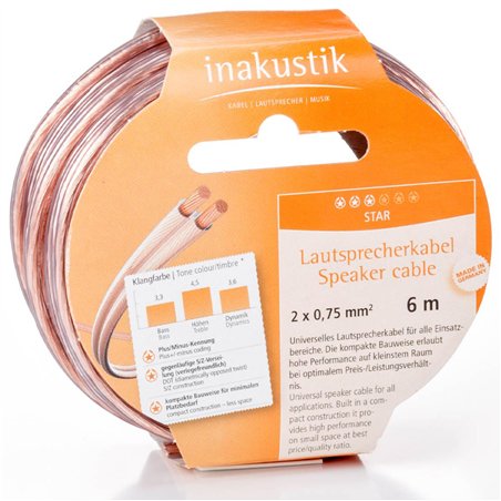 in-akustik Star anello cavi 10m cavo per altoparlanti 2 x 1,5mm