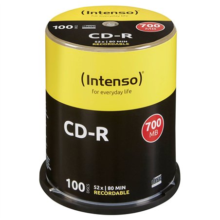 1x100 Intenso CD-R 80 / 700MB 52x Speed, Cakebox